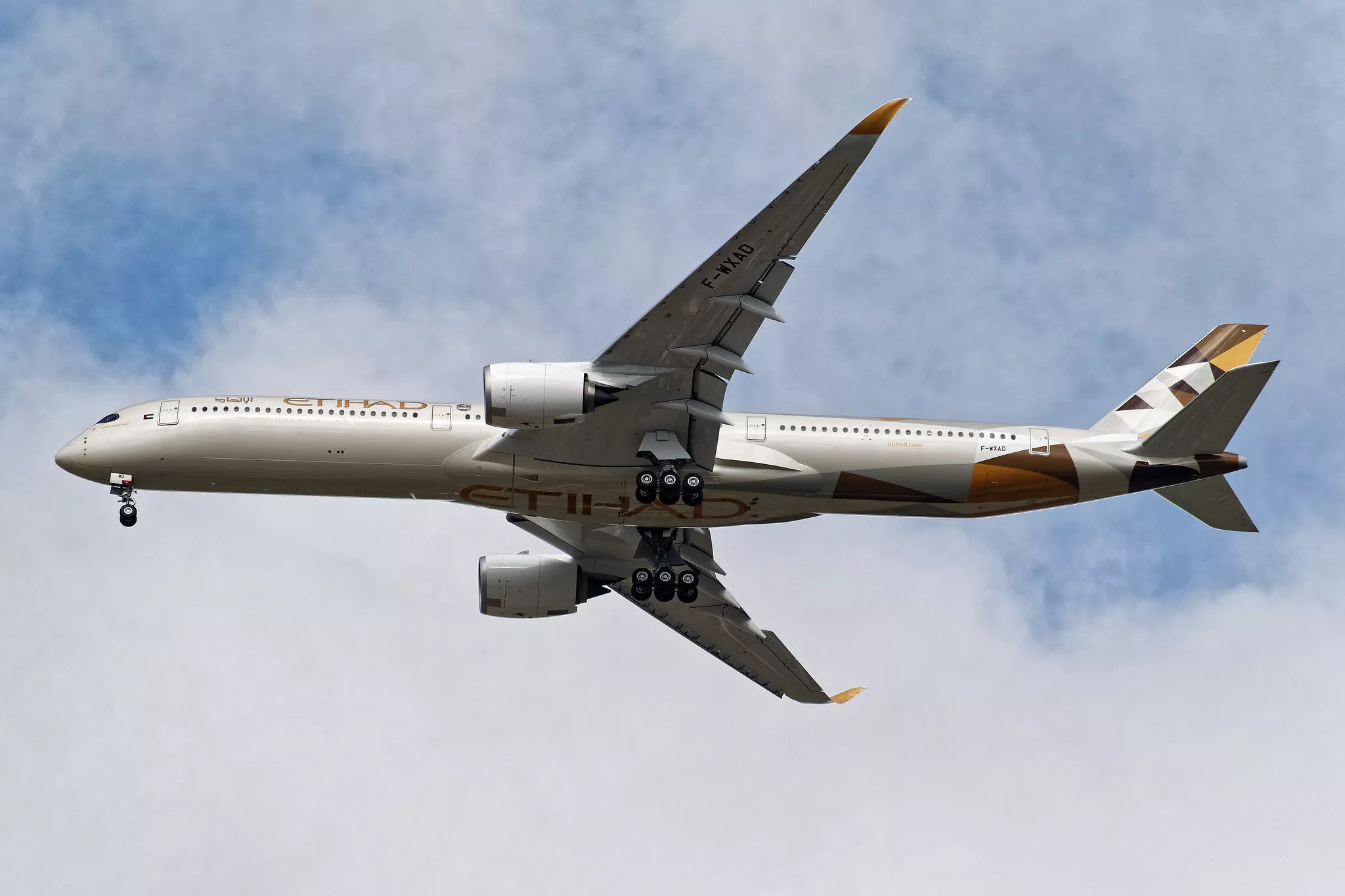 A Airbus A350-1000 in service